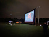 Drive in movie outdoor cinema inflatable screen backyard movie