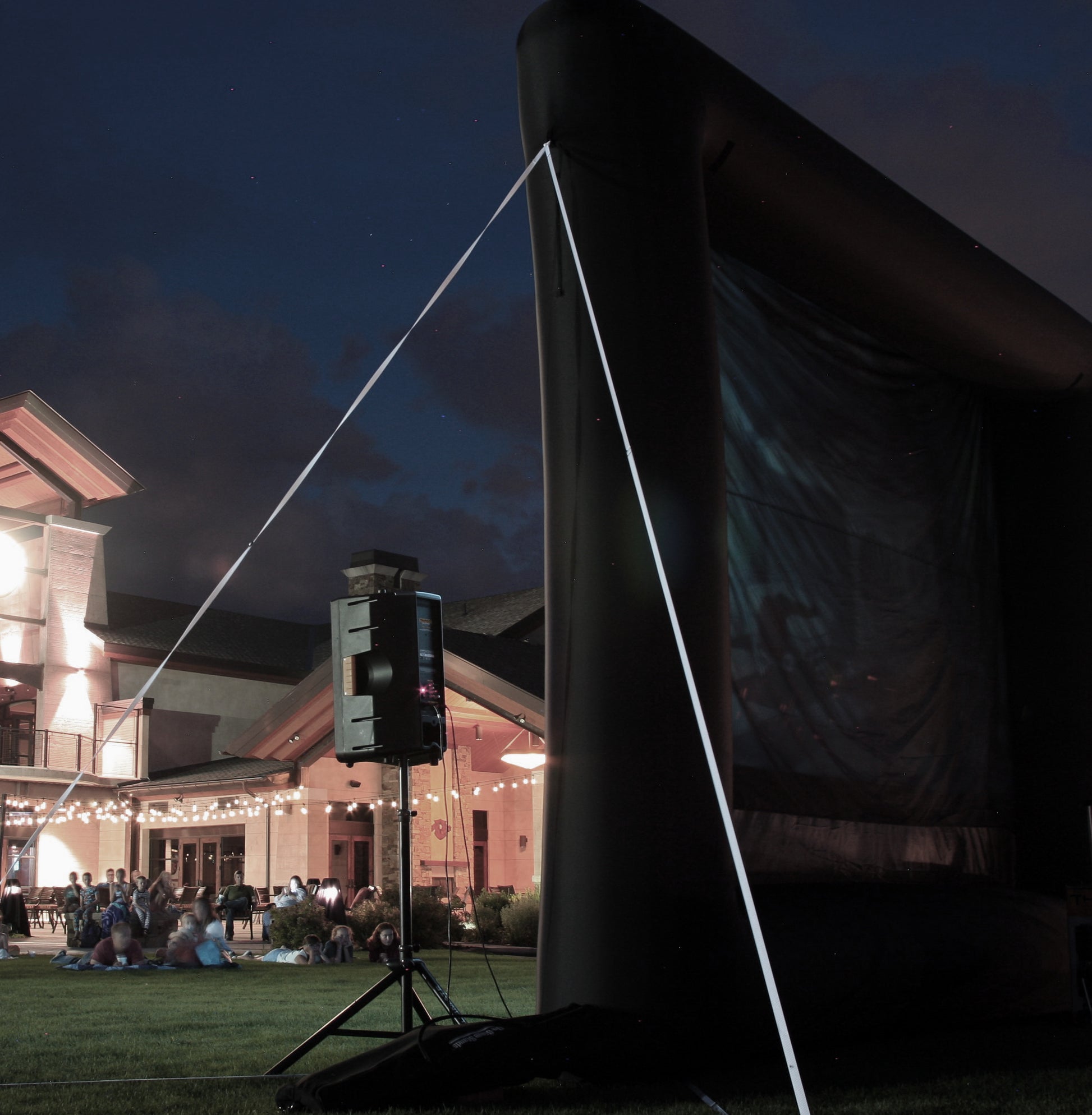 Drive in movie outdoor cinema inflatable screen backyard movie